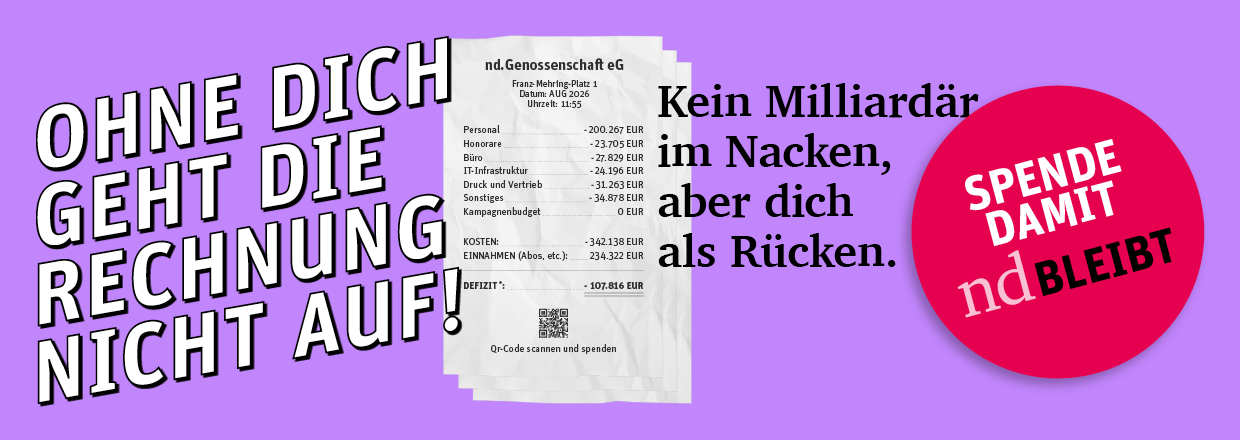 Jetzt spenden damit #ndBLEIBT